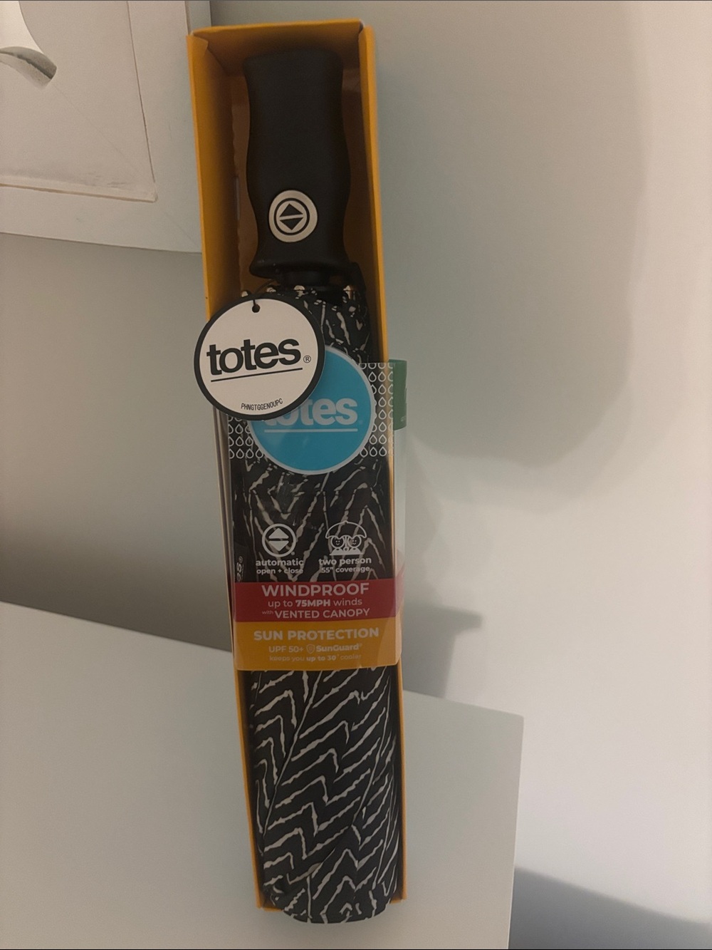 Totes Windproof/Sun Protection Automatic Umbrella